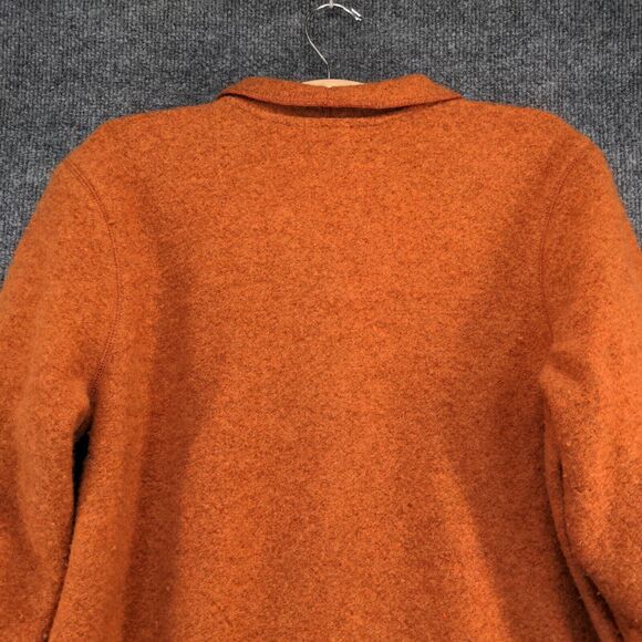 Sigrid Olsen Clothing Women's Jacket Orange Small Long Sleeve Lambswool - Picture 7 of 14